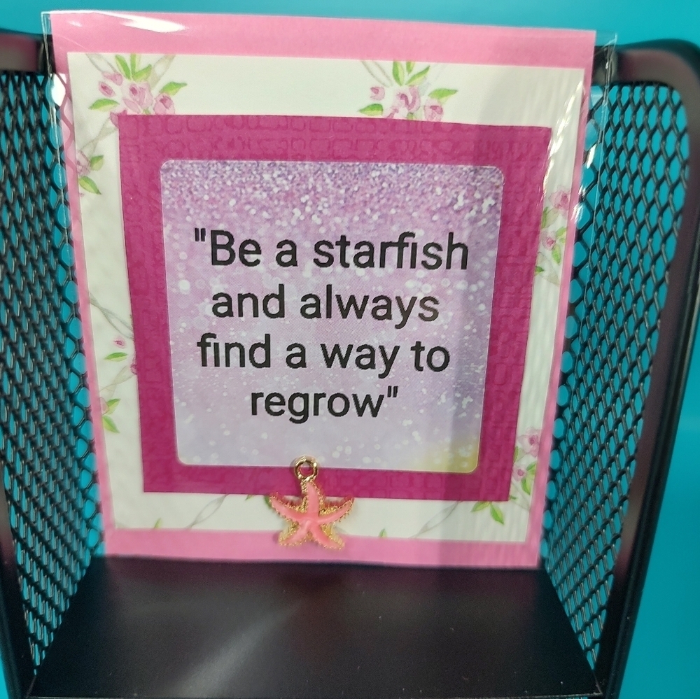 Handmade Inspirational Quotes with Charm! Nursing Home Crafts! Starfish